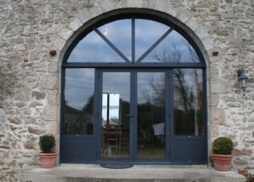 Création d'une porte vitrée