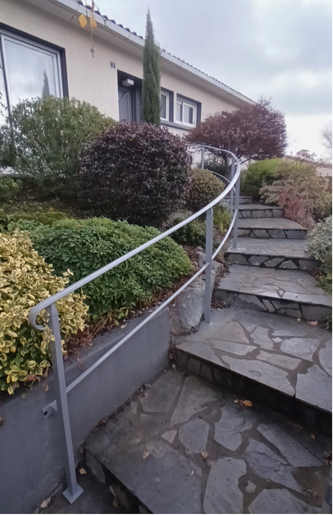 Main courante Grise Courbé - Gabard